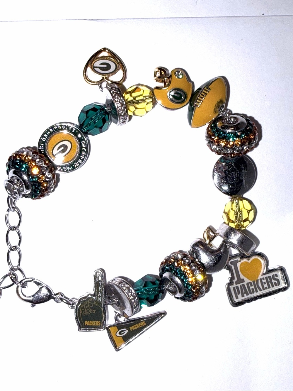 The Bradford Exchange Packers Beaded Charm Bracelet